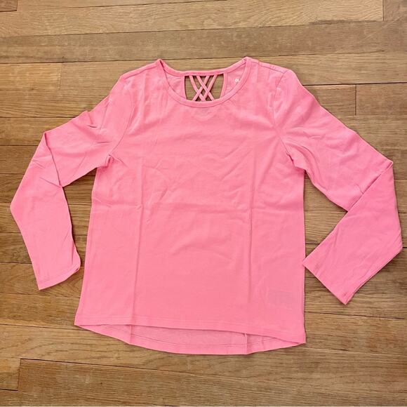 NWOT Old Navy Kids ForeverSoft Criss-Cross T Shirt Pink Size Large 
B9 - Picture 2 of 4